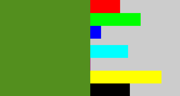 Hex color #538f1e - sap green