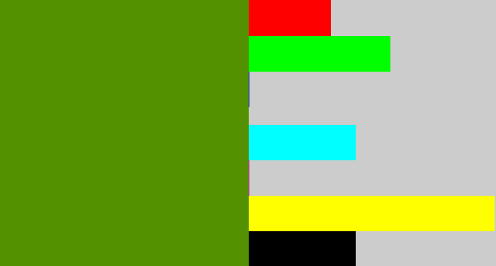 Hex color #539101 - grassy green