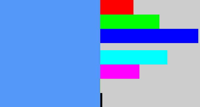 Hex color #5397f9 - soft blue