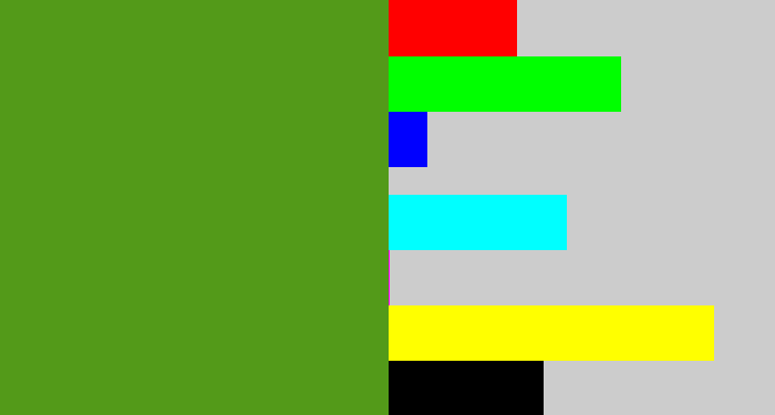 Hex color #539a19 - sap green