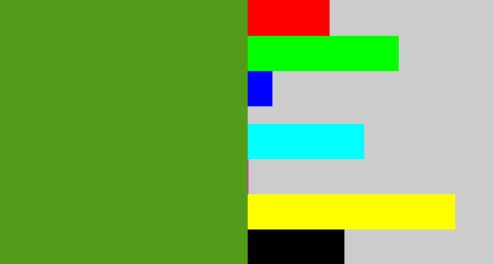 Hex color #539c19 - lawn green