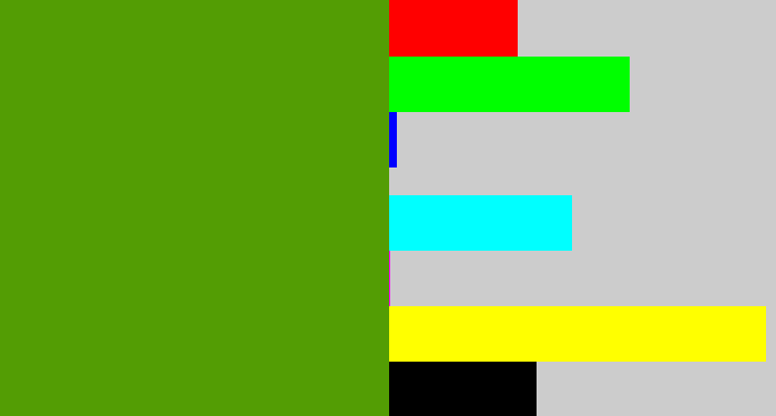 Hex color #539d04 - lawn green