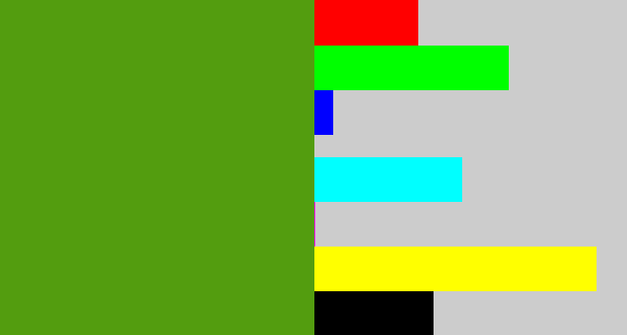 Hex color #539d0f - lawn green