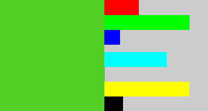 Hex color #53d025 - green apple