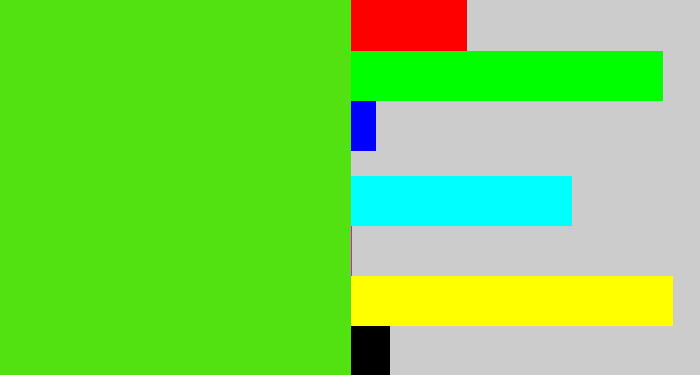 Hex color #53e211 - green apple