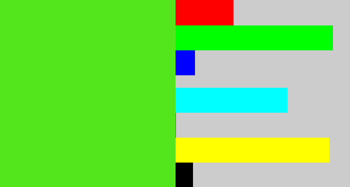 Hex color #53e61c - green apple