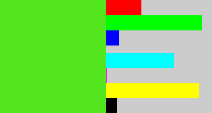 Hex color #53e61f - green apple