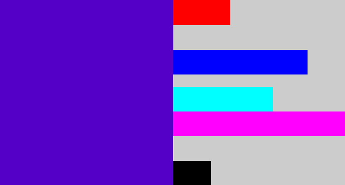 Hex color #5400c6 - violet blue