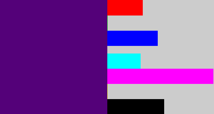 Hex color #540179 - royal purple