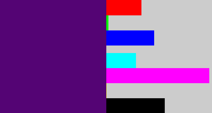 Hex color #540474 - royal purple