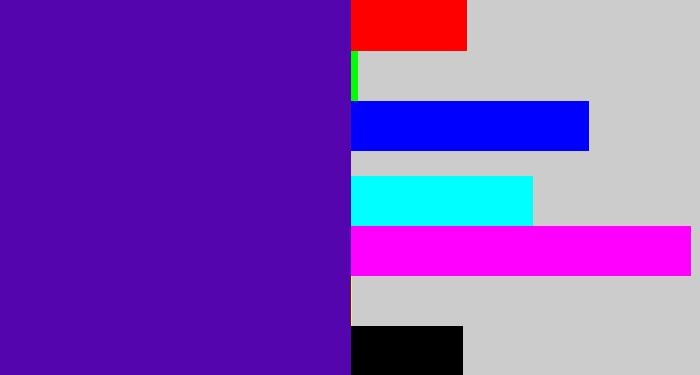 Hex color #5405ae - violet blue