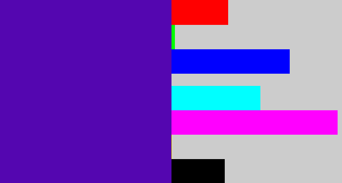 Hex color #5406b0 - violet blue