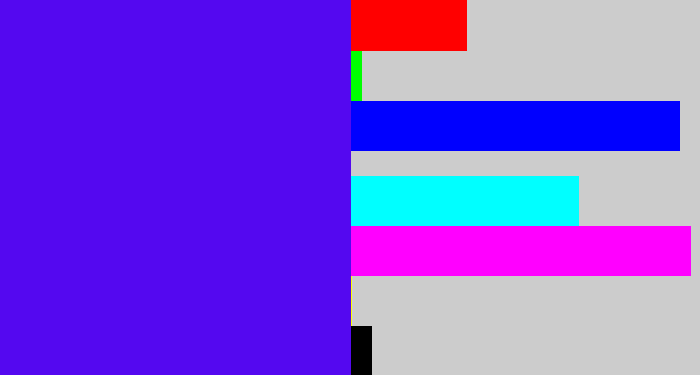 Hex color #5408f0 - blue/purple