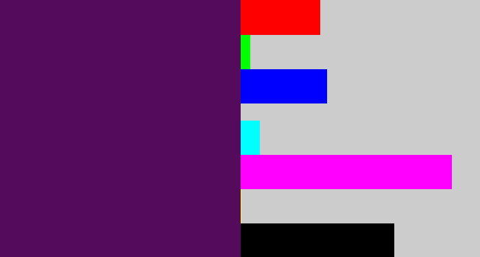 Hex color #540b5b - plum purple