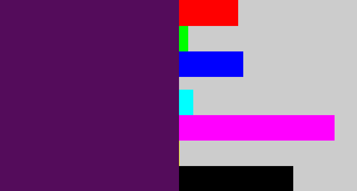 Hex color #540c5b - plum purple