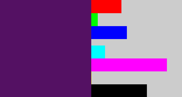 Hex color #541163 - grape purple