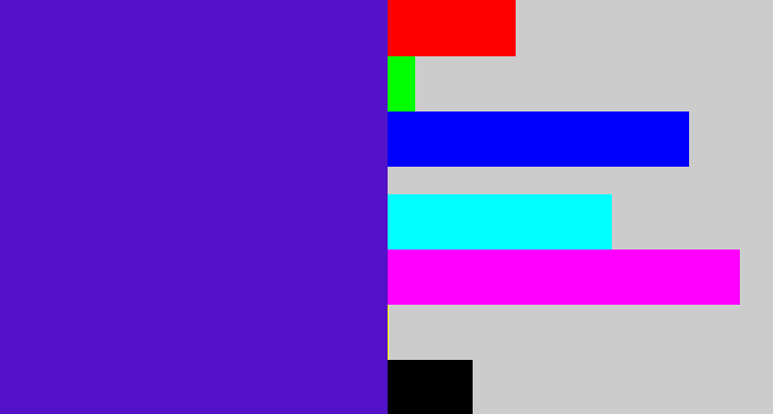 Hex color #5412c8 - violet blue