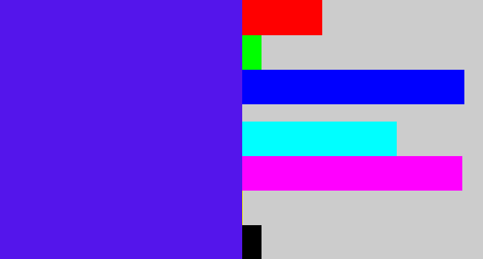 Hex color #5415eb - blue/purple