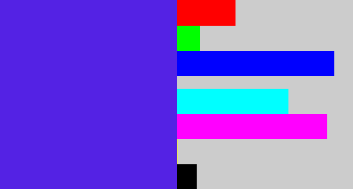 Hex color #5422e4 - purple blue