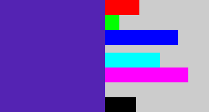 Hex color #5423b3 - blue purple