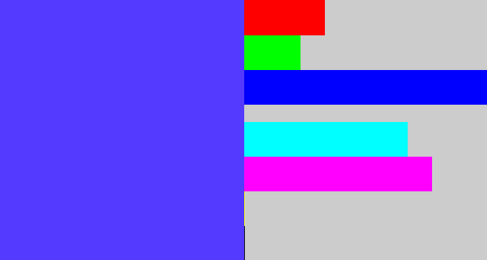Hex color #543afe - purpleish blue
