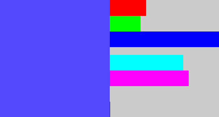 Hex color #5448ff - purpleish blue