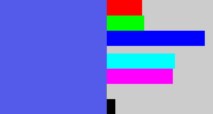 Hex color #545aea - warm blue