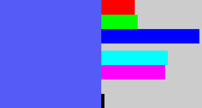 Hex color #545bf7 - warm blue