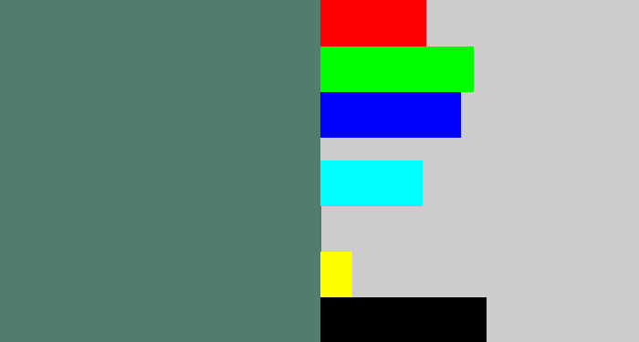 Hex color #547b6f - slate