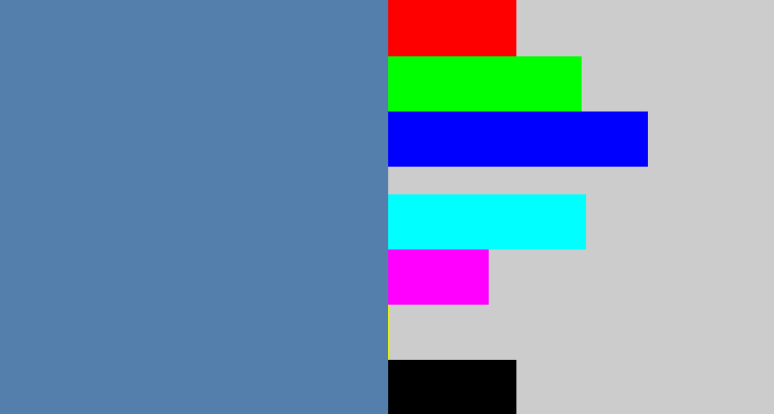 Hex color #547fac - off blue