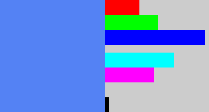 Hex color #5482f4 - soft blue