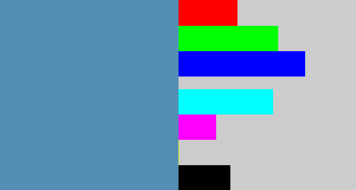 Hex color #548eb4 - off blue