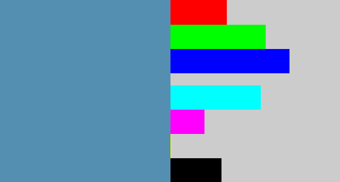 Hex color #548fb2 - off blue