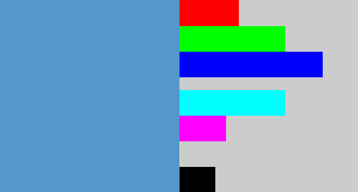 Hex color #5497cb - faded blue