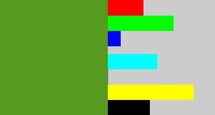 Hex color #549b1f - sap green