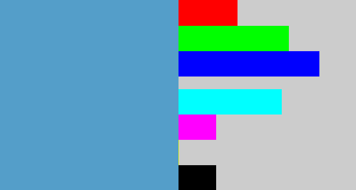 Hex color #549ec9 - faded blue