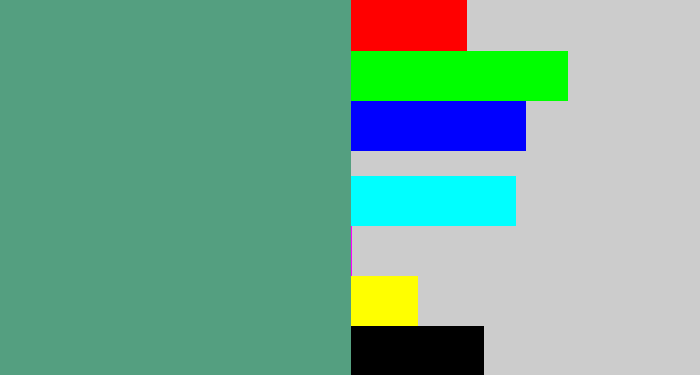 Hex color #549f80 - grey teal