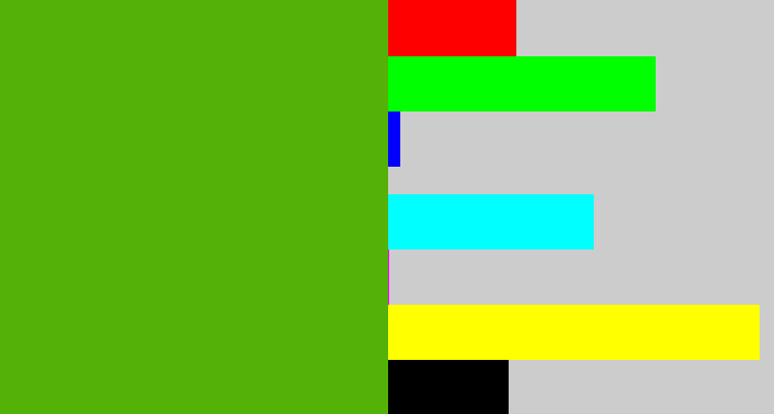 Hex color #54b107 - kermit green