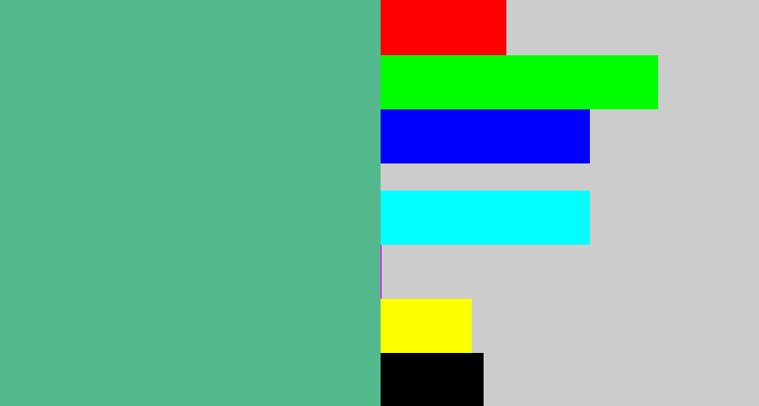 Hex color #54ba8d - greeny blue