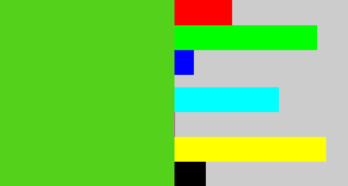 Hex color #54d21b - green apple
