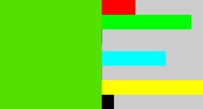 Hex color #54e001 - green apple