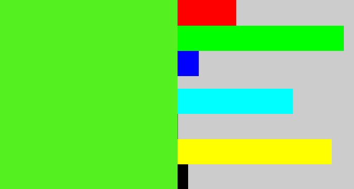Hex color #54f01f - green apple