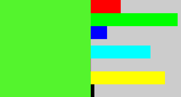 Hex color #54f42d - toxic green