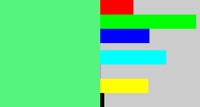 Hex color #54f47e - weird green