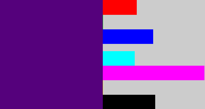 Hex color #55017c - royal purple