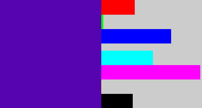 Hex color #5504af - violet blue
