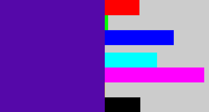 Hex color #5508a9 - violet blue
