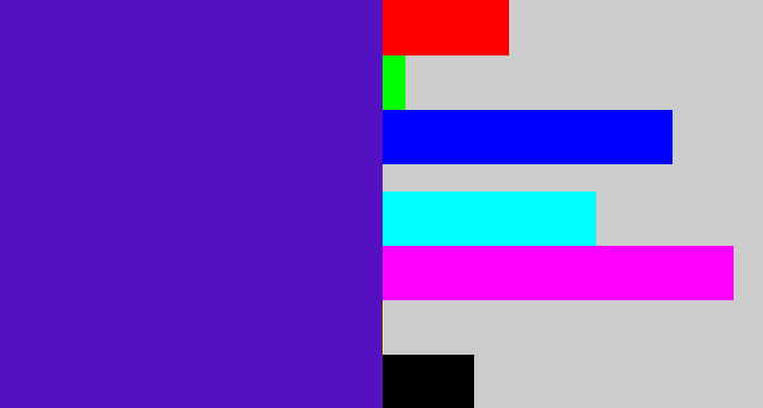 Hex color #5510c1 - violet blue