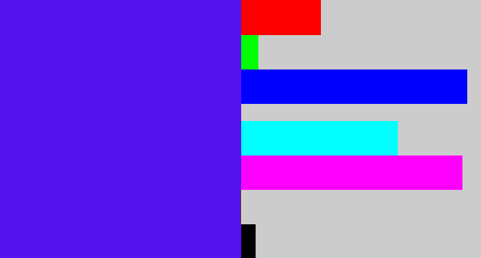Hex color #5513f0 - blue/purple