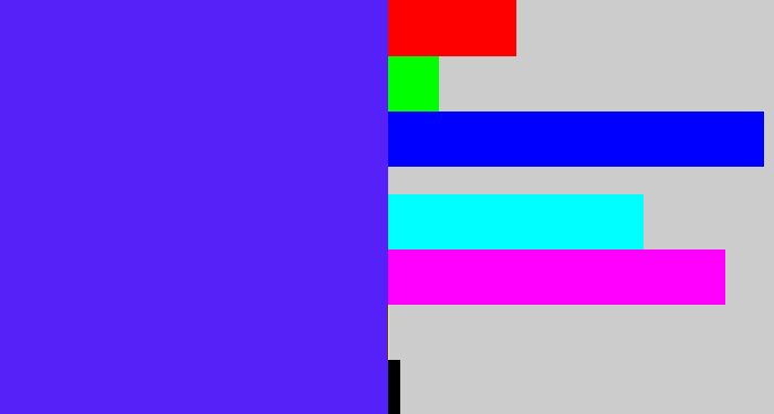 Hex color #5521f8 - purplish blue